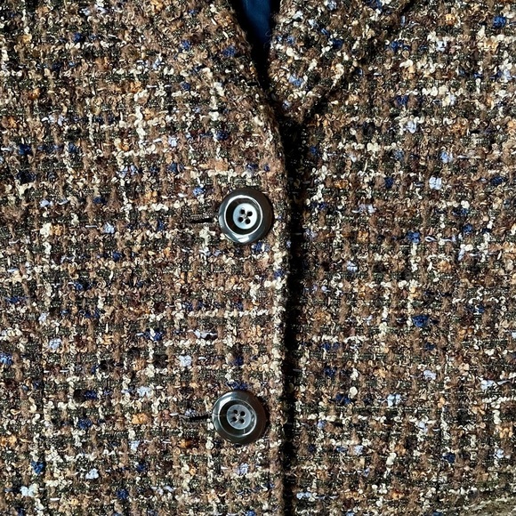 Coldwater Creek Wool Blend Old Money Designer Vibes Tweed Look Blazer Jacket - Picture 9 of 14